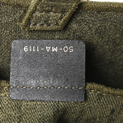 Christian Dior Oblique Embroidered Slim Saddle Belt Pouch Green 7 of 10