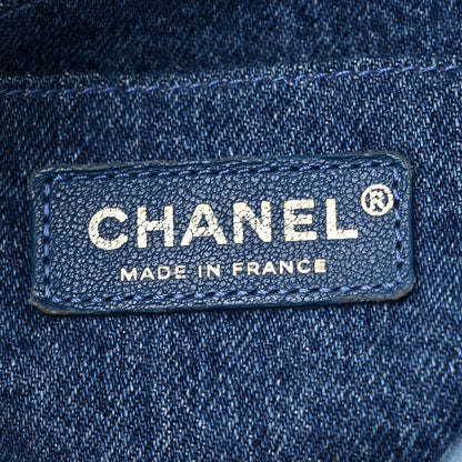 Chanel Denim Shearling Hieroglyph Flap Blue 8 of 13