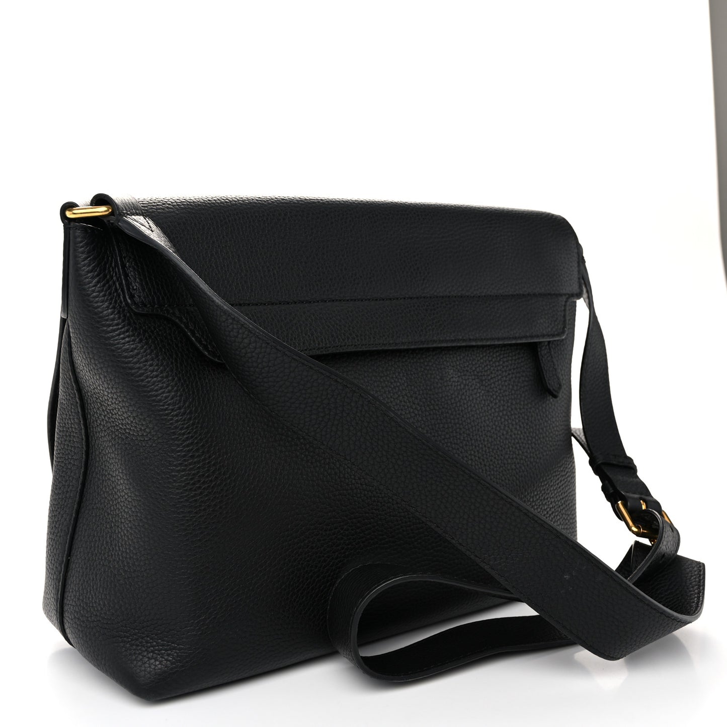 Signature Grain Medium Burleigh Crossbody Bag Black