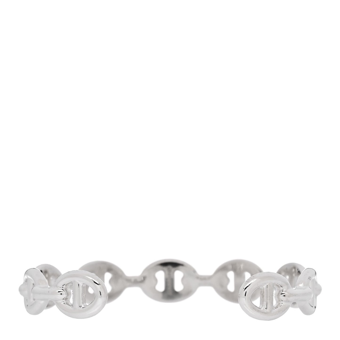 Sterling Silver MM Chaine d'Ancre Enchainee Cuff Bracelet ST