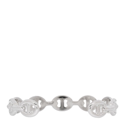Hermes Sterling Silver MM Chaine d'Ancre Enchainee Cuff Bracelet ST 2 of 4