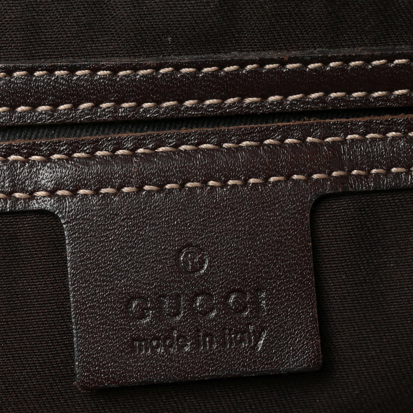 GG Supreme Monogram Belt Bag Dark Brown