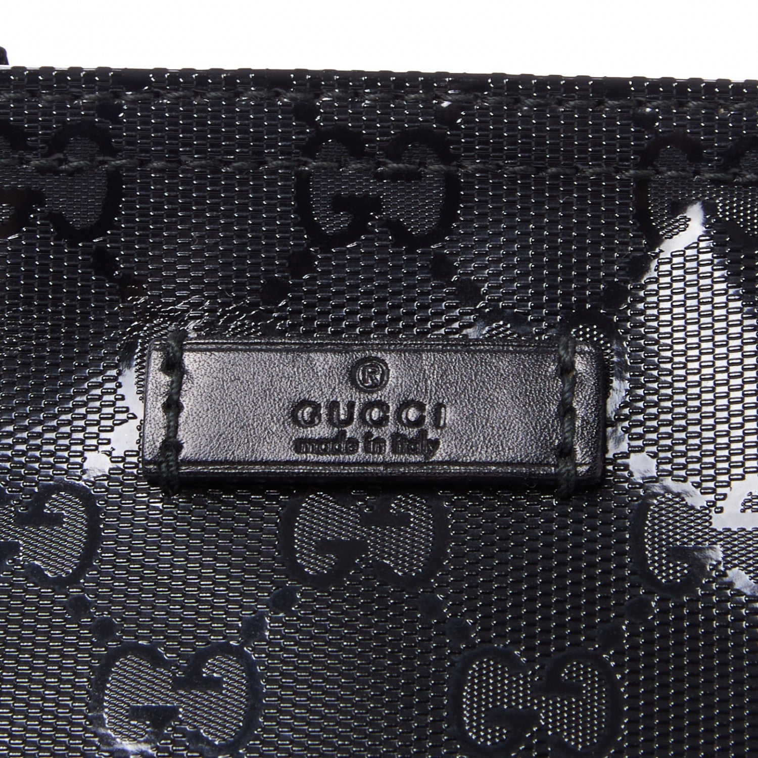 Gucci Imprime Monogram Medium Flat Messenger Bag Black 8 of 8