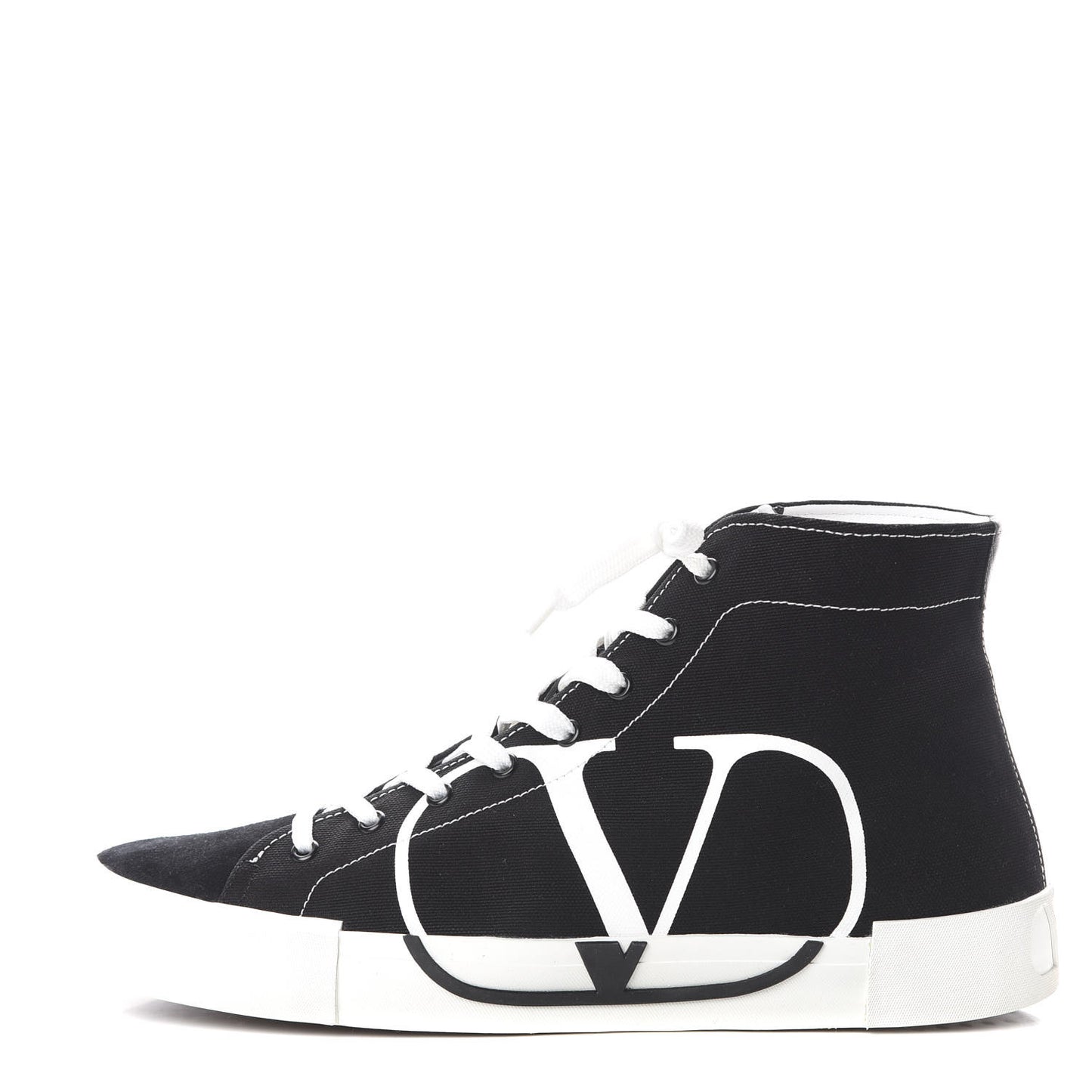 Canvas Suede Mens VLTN Tricks High Top Sneakers 45 Black