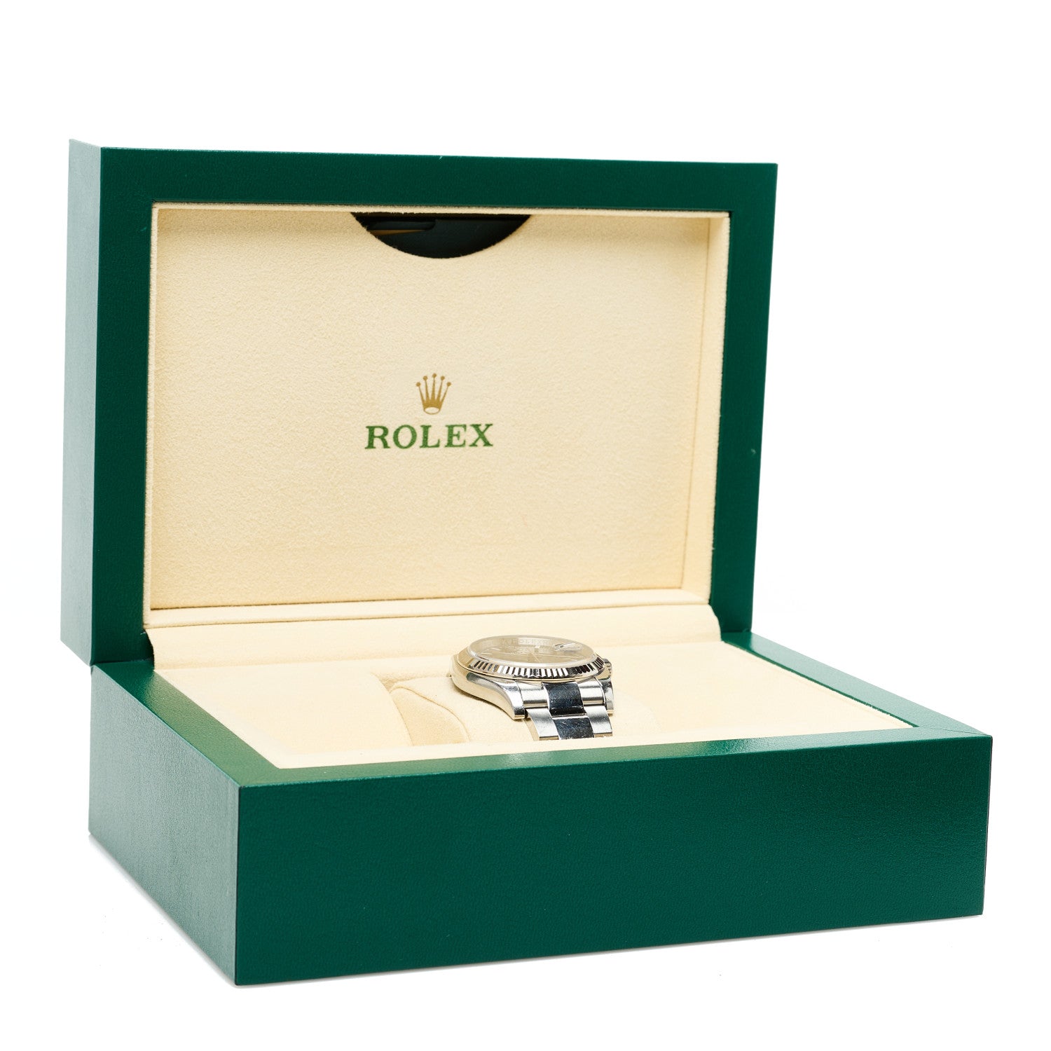 Rolex Stainless Steel 18K White Gold 36mm Oyster Perpetual Datejust Watch Black 116234 5 of 5