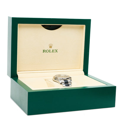 Rolex Stainless Steel 18K White Gold 36mm Oyster Perpetual Datejust Watch Black 116234 5 of 5