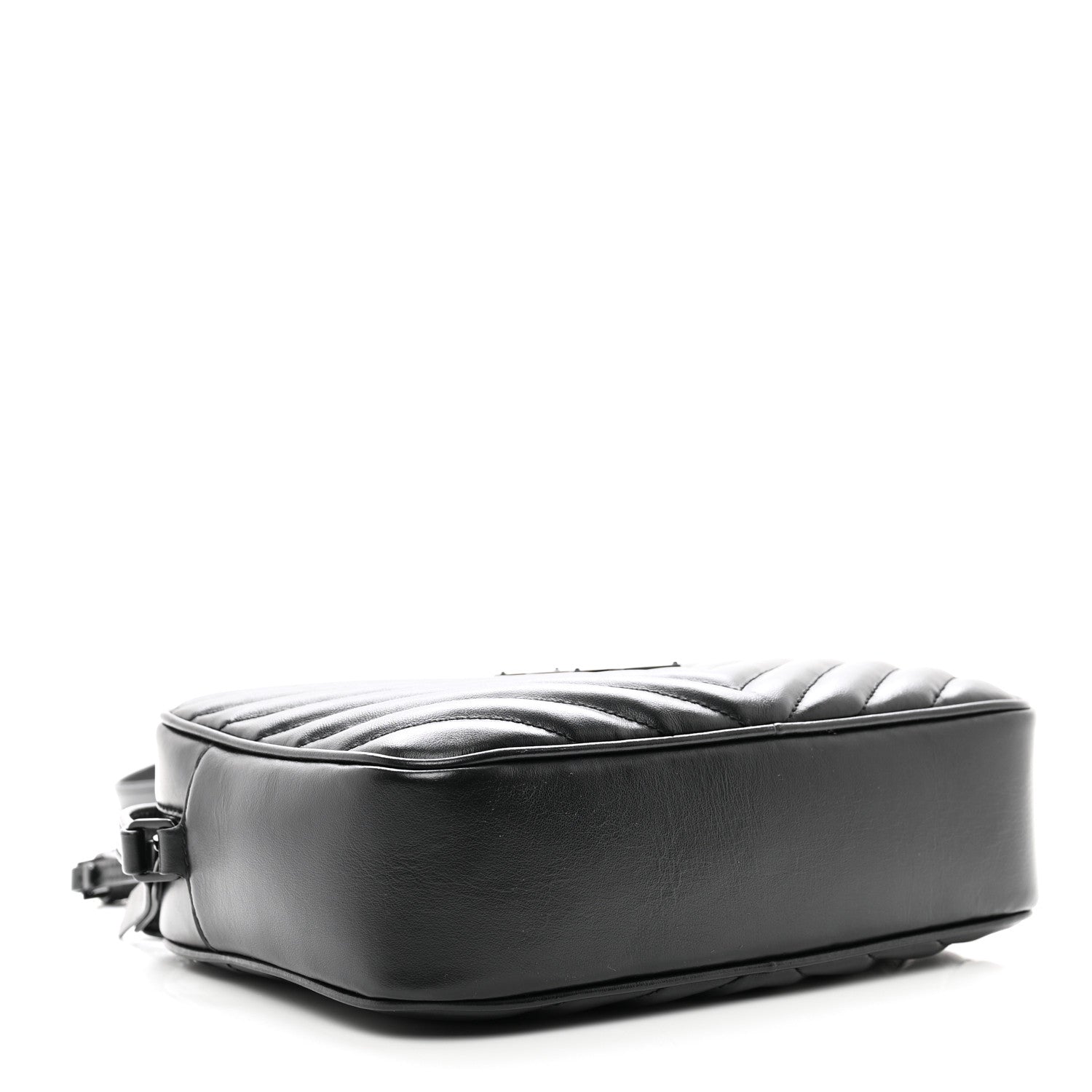 Saint Laurent Calfskin Matelasse Monogram Monochrome Lou Camera Bag Black 4 of 9