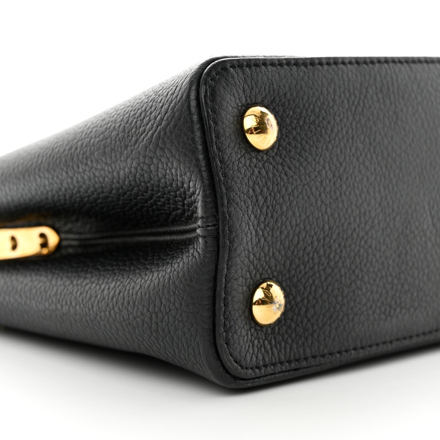 Louis Vuitton Taurillon Flower Capucines PM Black Blue 10 of 16