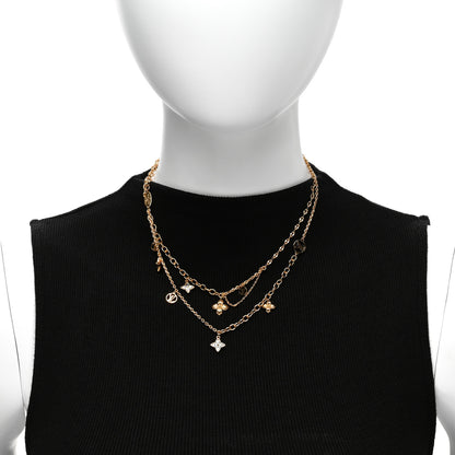 Louis Vuitton Metal Blooming Strass Necklace Gold 2 of 4