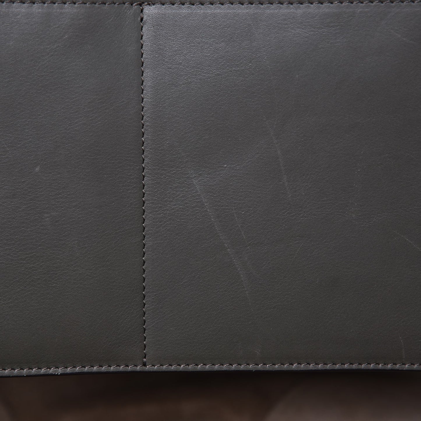 Supple Natural Calfskin Vertical Tri-Fold Bag Stone