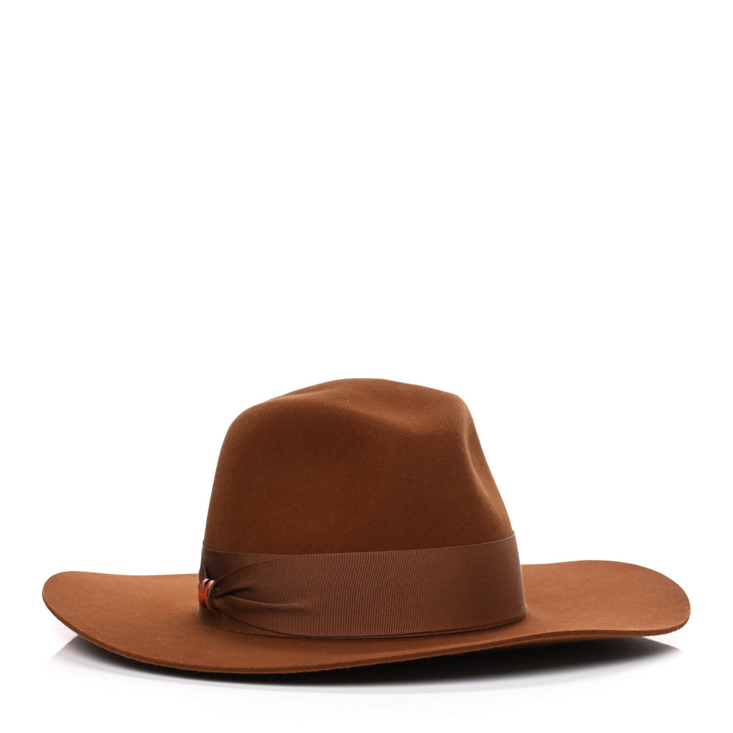 Rabbit Felt Laquered Gold Faubourg Pop H Hat 59 Marron Chutney