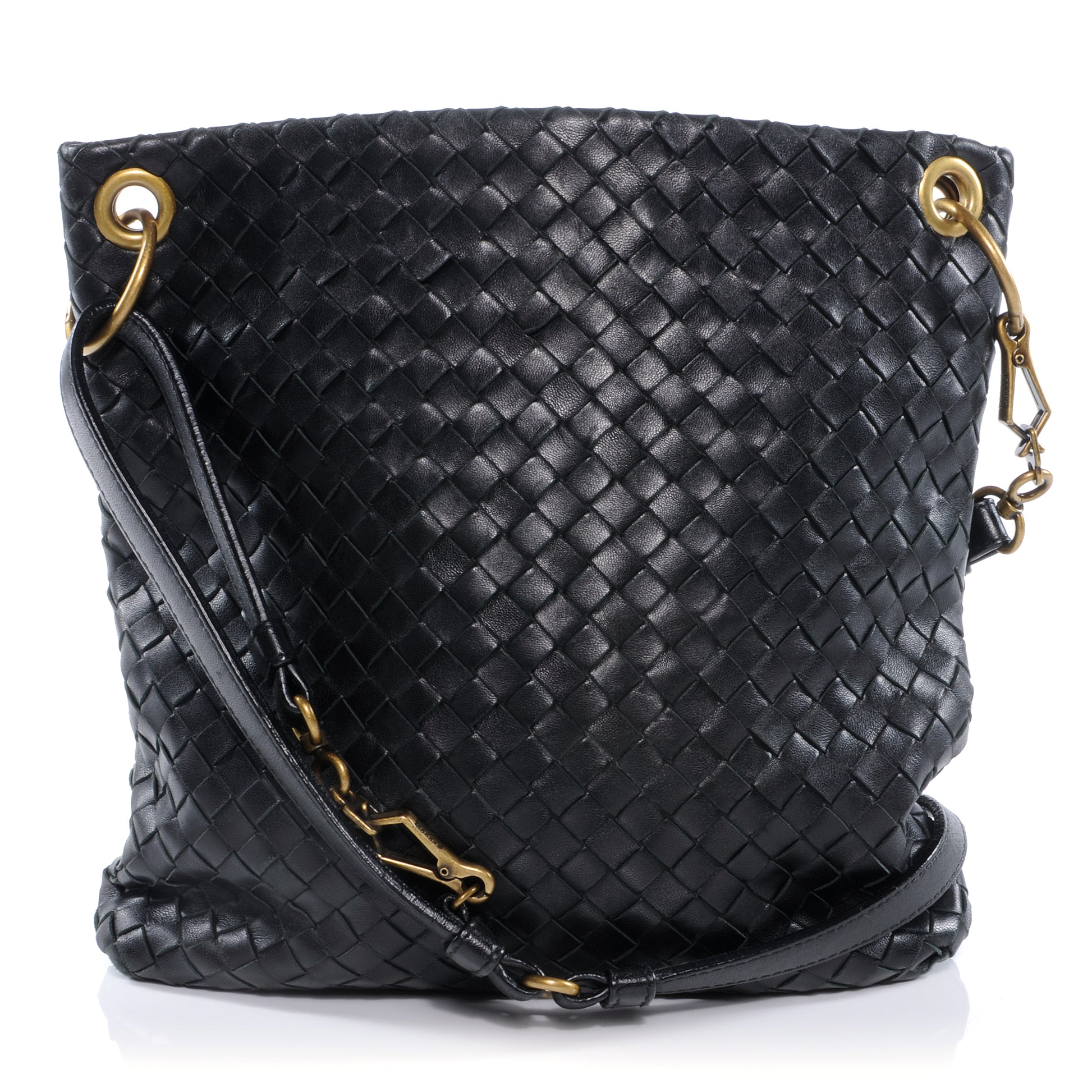 Bottega Veneta Nappa Intrecciato Crossbody Bag Nero Black 1 of 8