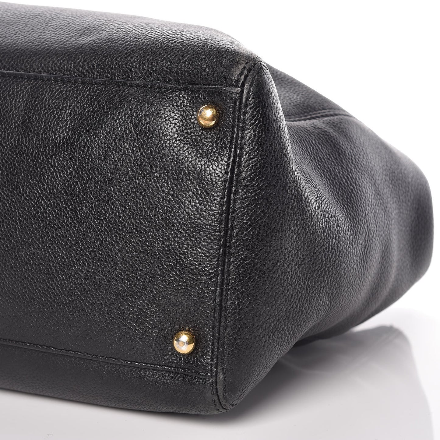 Calfskin Cerf Shopper Tote Black