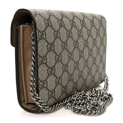 Gucci GG Supreme Monogram Mini Dionysus Chain Wallet Beige Taupe 3 of 10