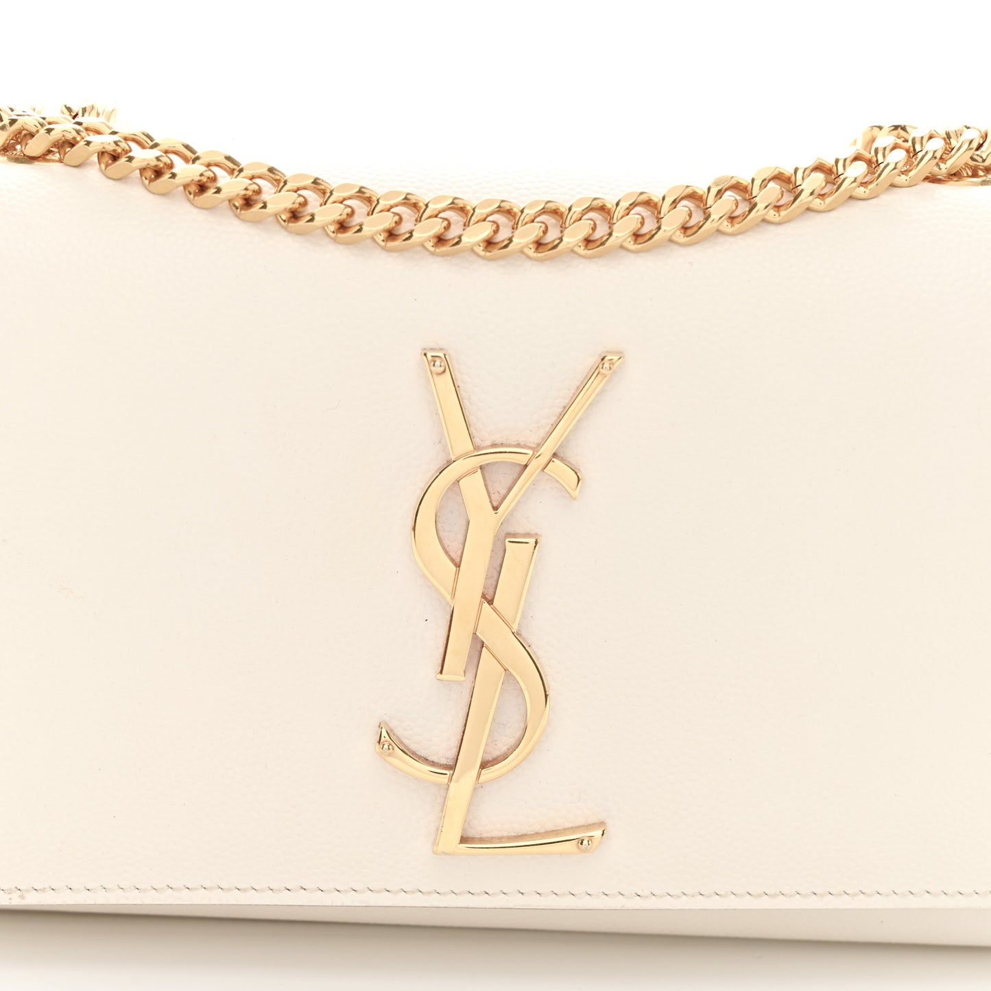 Grain De Poudre Small Monogram Kate Satchel Crema Soft