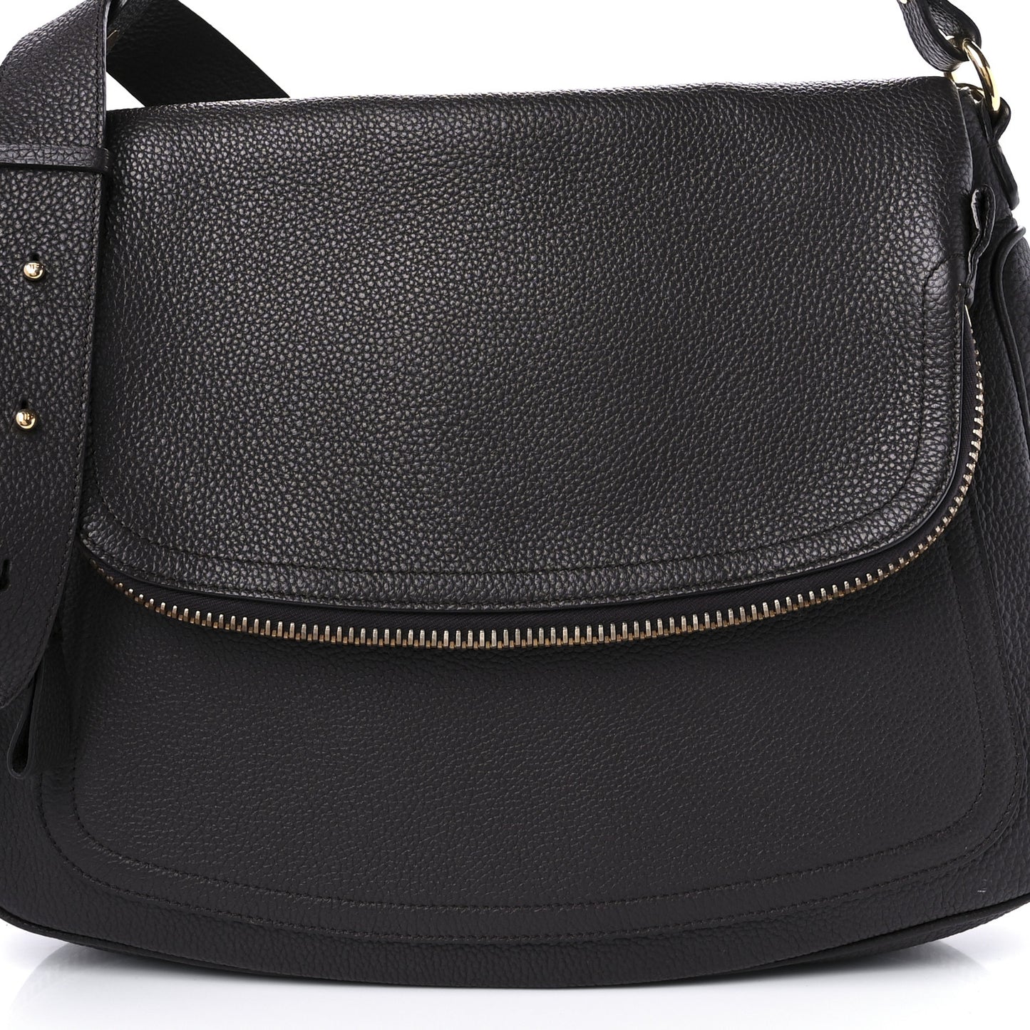 Pebbled Calfskin Large Jennifer Dark Brown