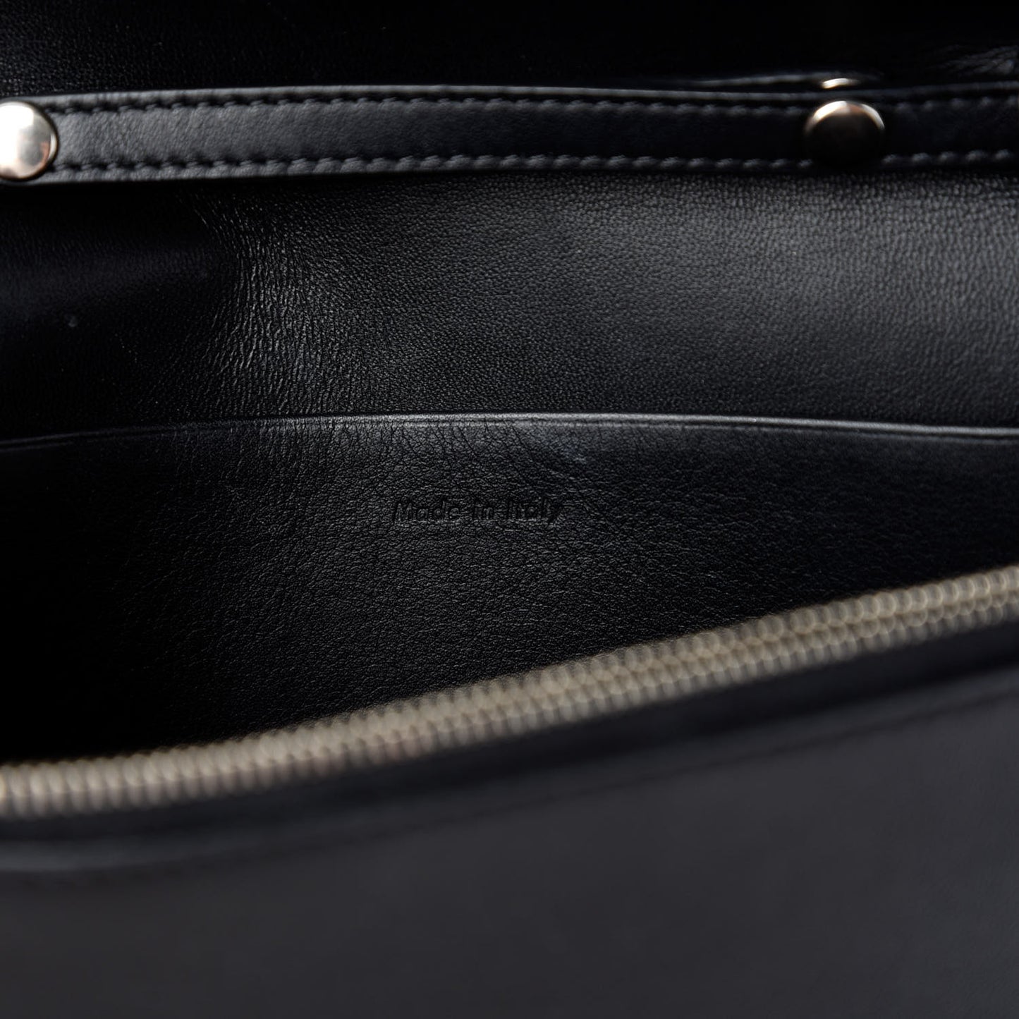 Smooth Lambskin Frame Evening Chain Clutch Black White