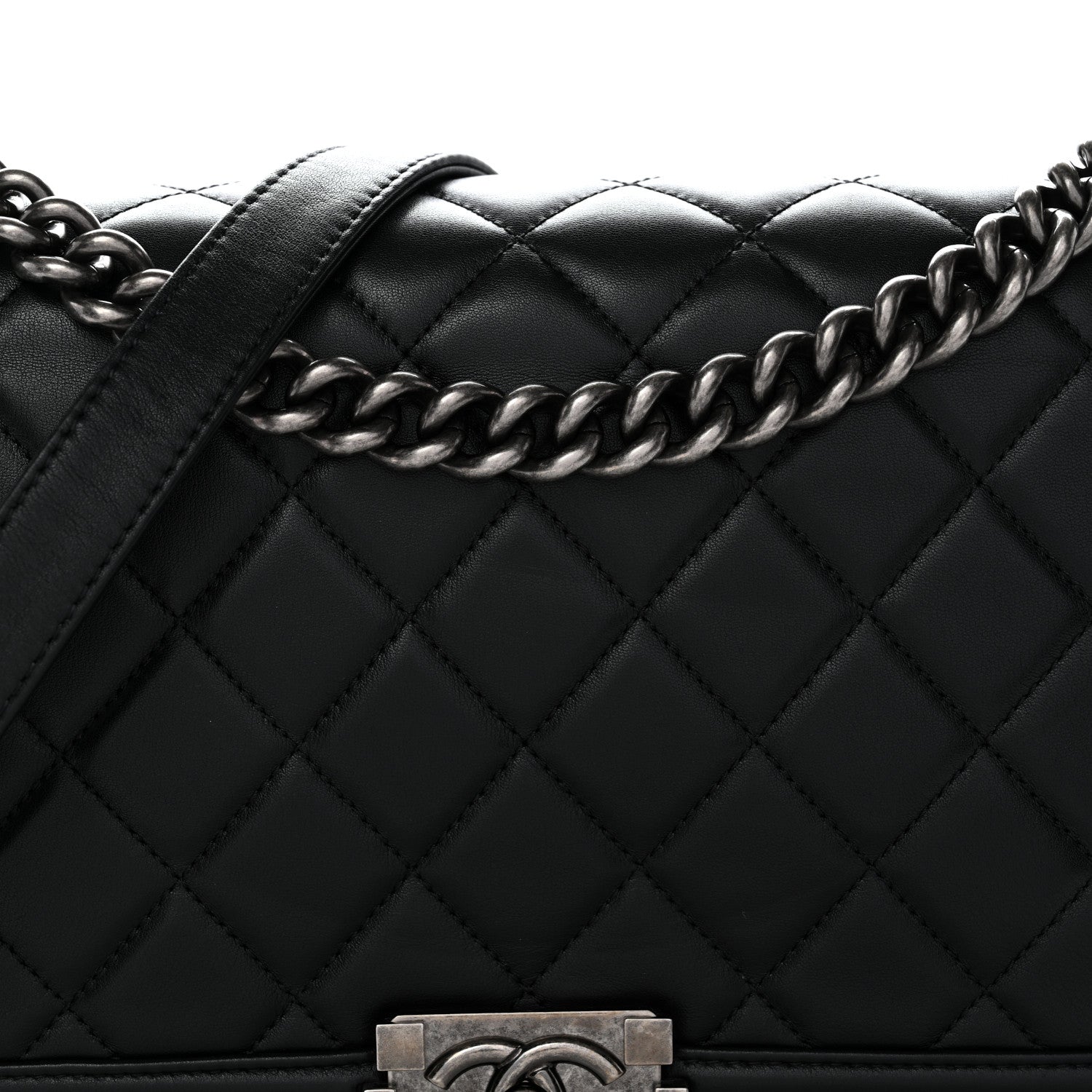 Chanel Calfskin Quilted Medium Boy Flap Black 8 of 13