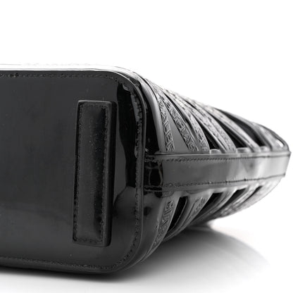 Balenciaga Patent Calfskin Small Neo Basket Tote Black 13 of 13