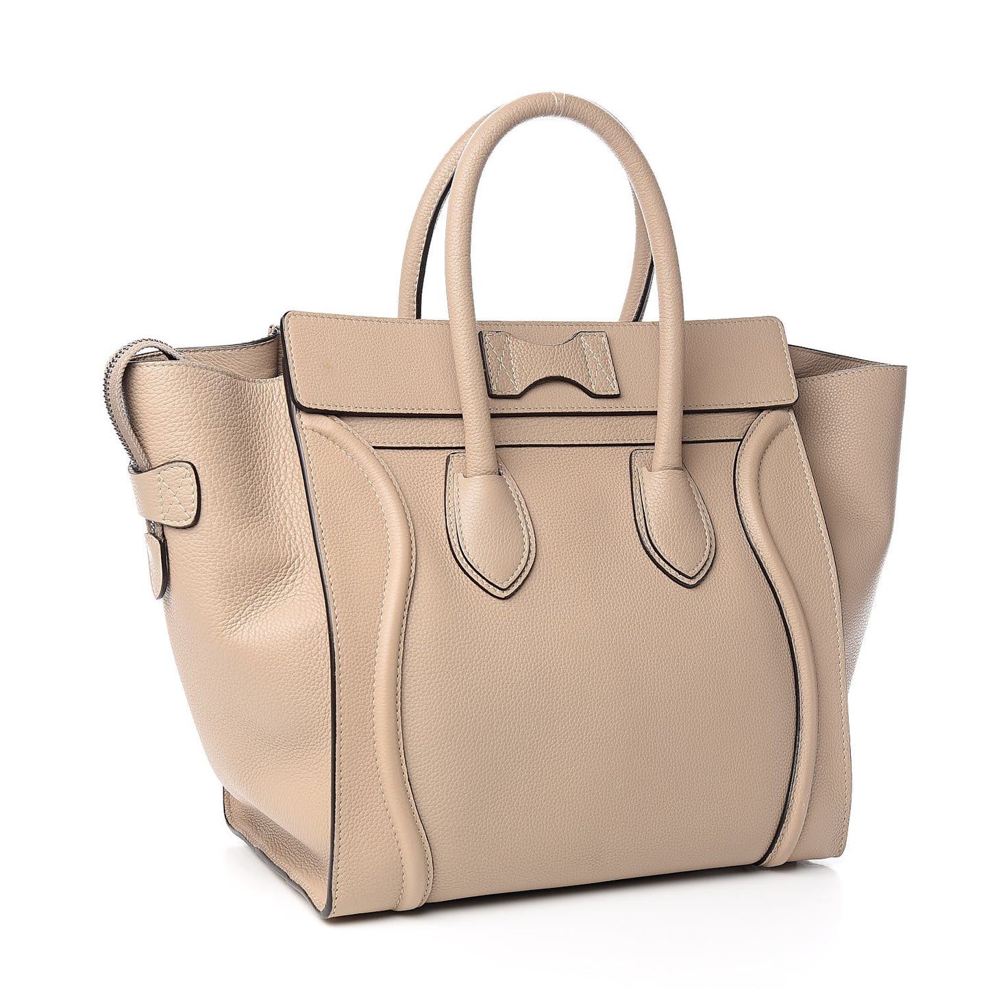 Drummed Calfskin Mini Luggage Dune