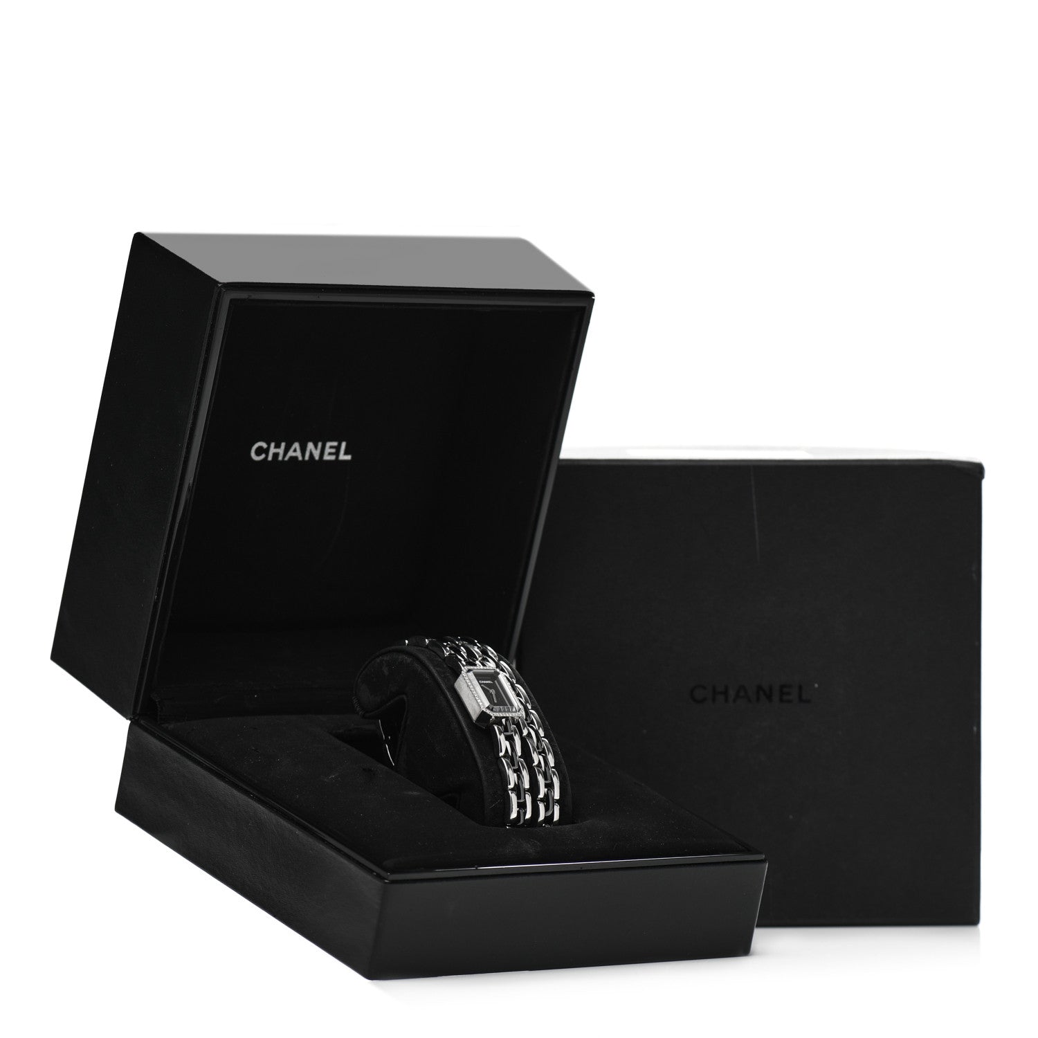Chanel Stainless Steel Ceramic Diamond Bezel 16mm Premiere Triple Row Quartz Watch Black 5 of 5