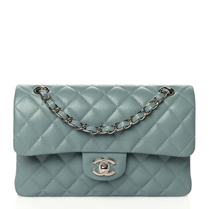 Chanel Caviar Quilted Small Double Flap Light Blue 1 of 10