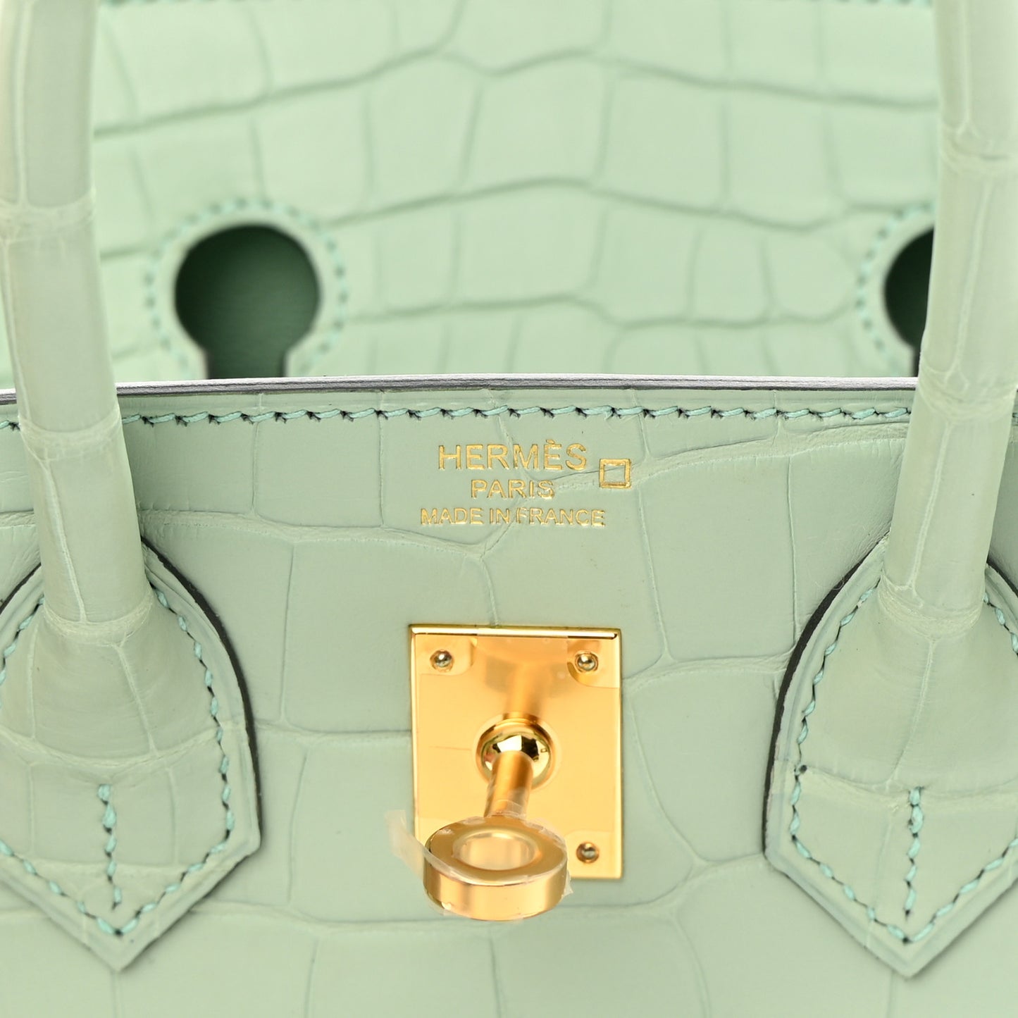 Matte Alligator Birkin 25 Vert D'eau