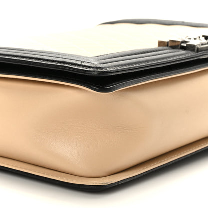 Chanel Lambskin Quilted Large Boy Flap Beige Black 8 of 9