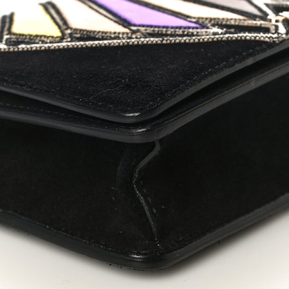 Givenchy Suede Calfskin Egyptian Print Mini Pandora Chain Wallet Multicolor 8 of 17