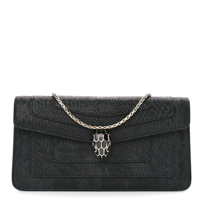Bulgari Metallic Karung Serpenti Forever Shoulder Bag Black 3 of 12