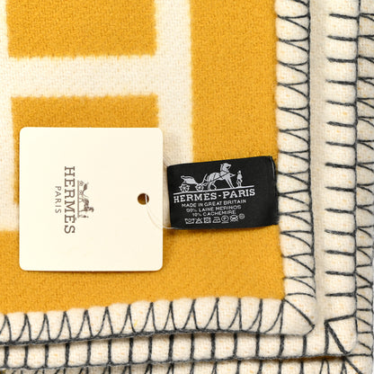 Hermes Wool Cashmere Avalon III Blanket Gris Soleil 3 of 3