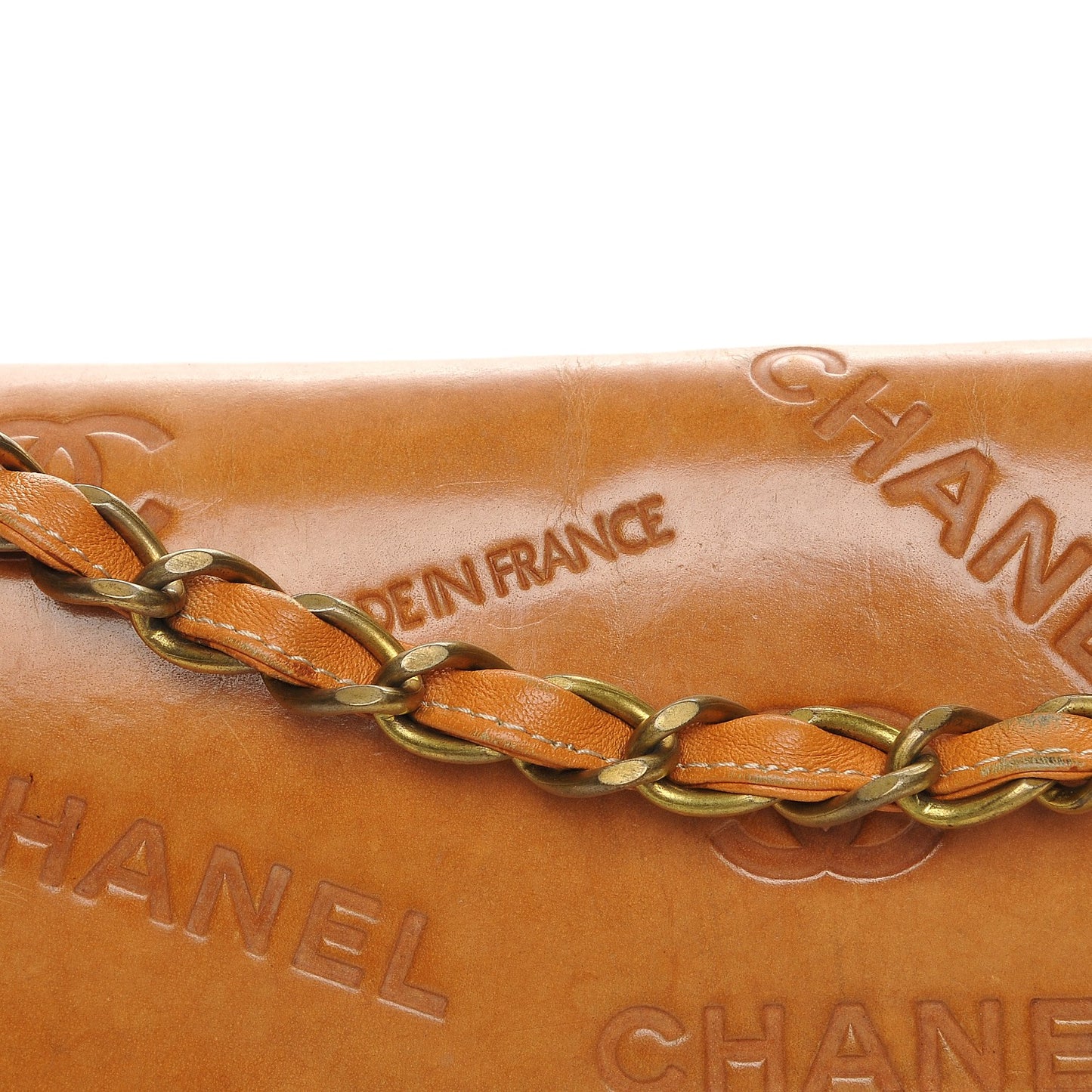 Calfskin Embossed XL Jumbo Flap Natural