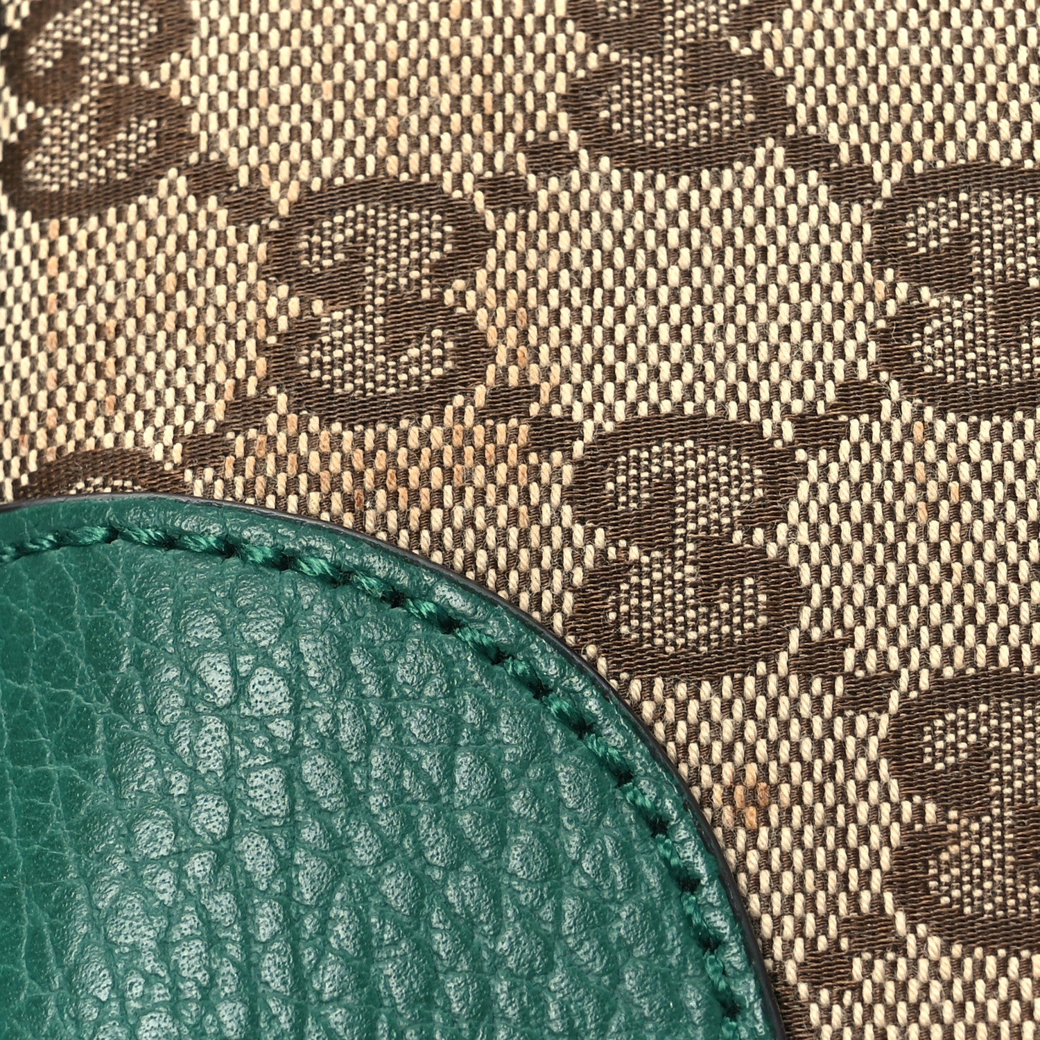 Gucci Monogram Dollar Calfskin Mini Bree Messenger Bag Beige Ebony Emerald 11 of 11