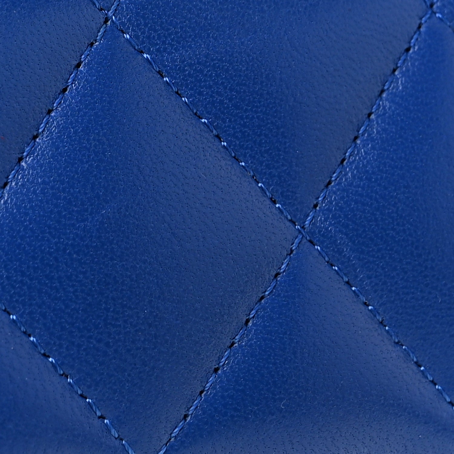 Chanel Lambskin Quilted Compact Flap Wallet Royal Blue 9 of 13