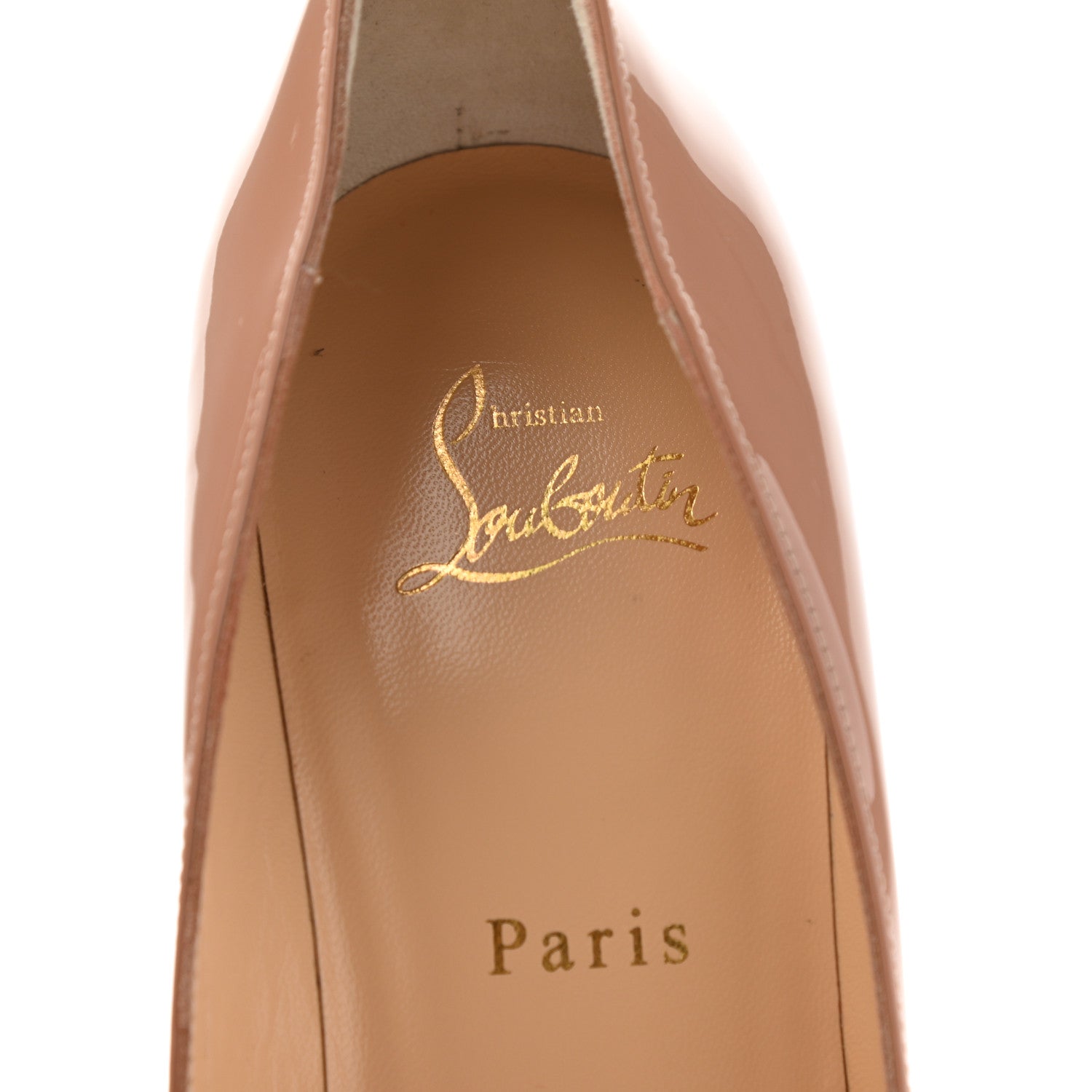 Christian Louboutin Patent Pigalle Follies 100 Pumps 39 Nude 8 of 10