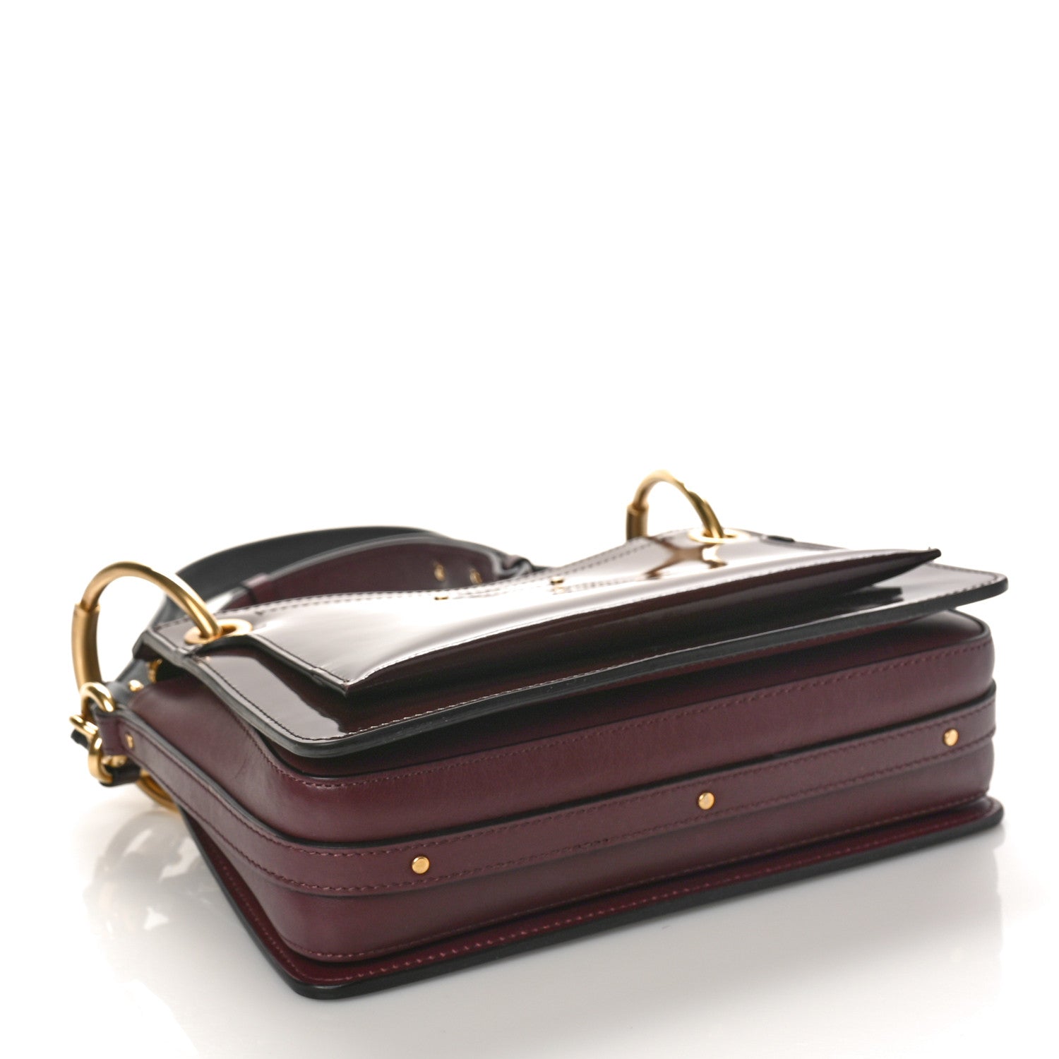 Chloe Patent Small Roy Bag Burnt Brown 4 of 8