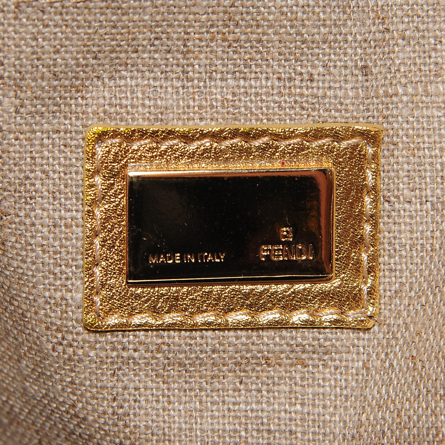 Fendi Zucca Woven Forever Hobo Gold 6 of 9