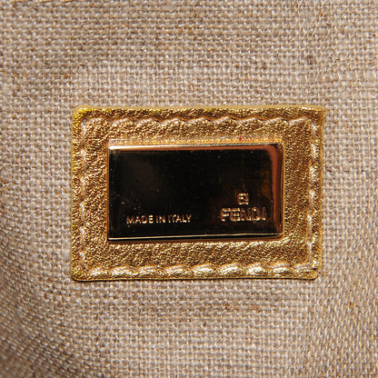 Fendi Zucca Woven Forever Hobo Gold 6 of 9