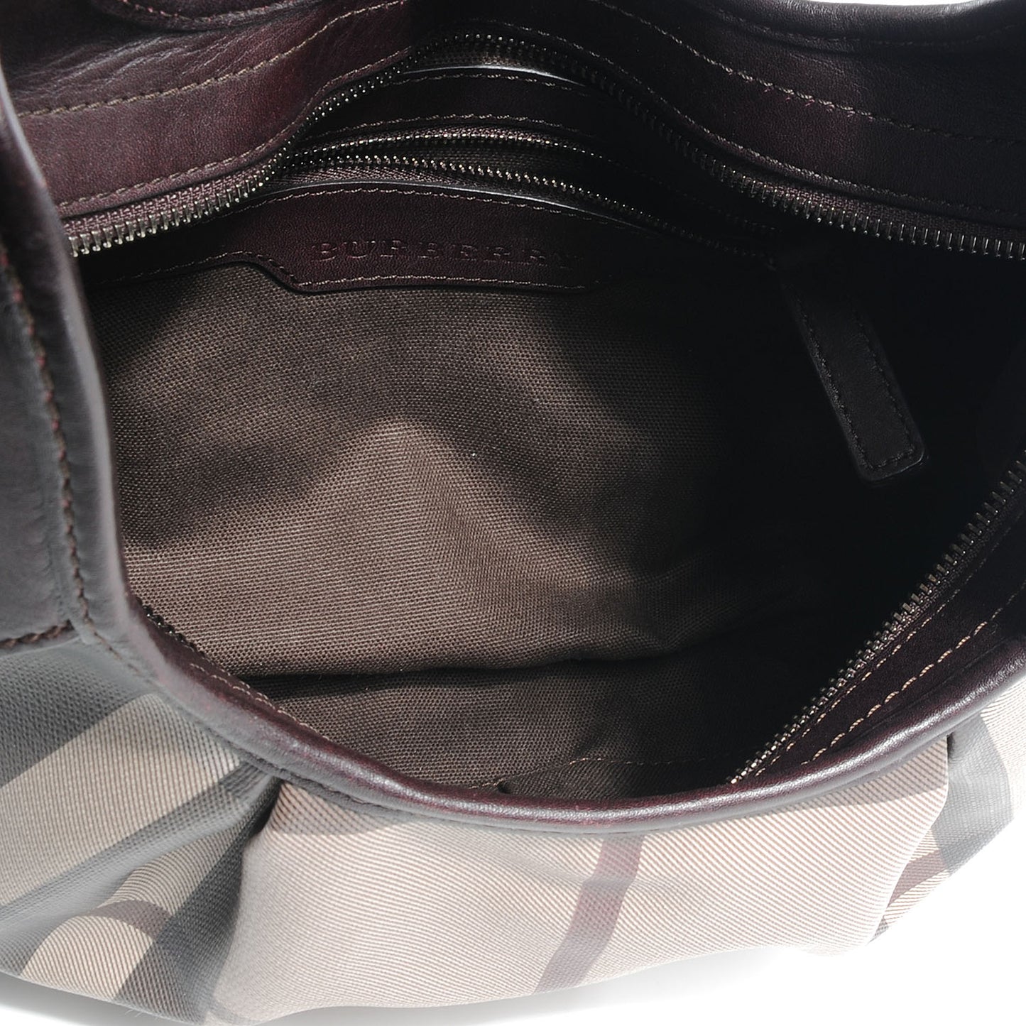 Smoked Check Brooklyn Hobo Trench Plum