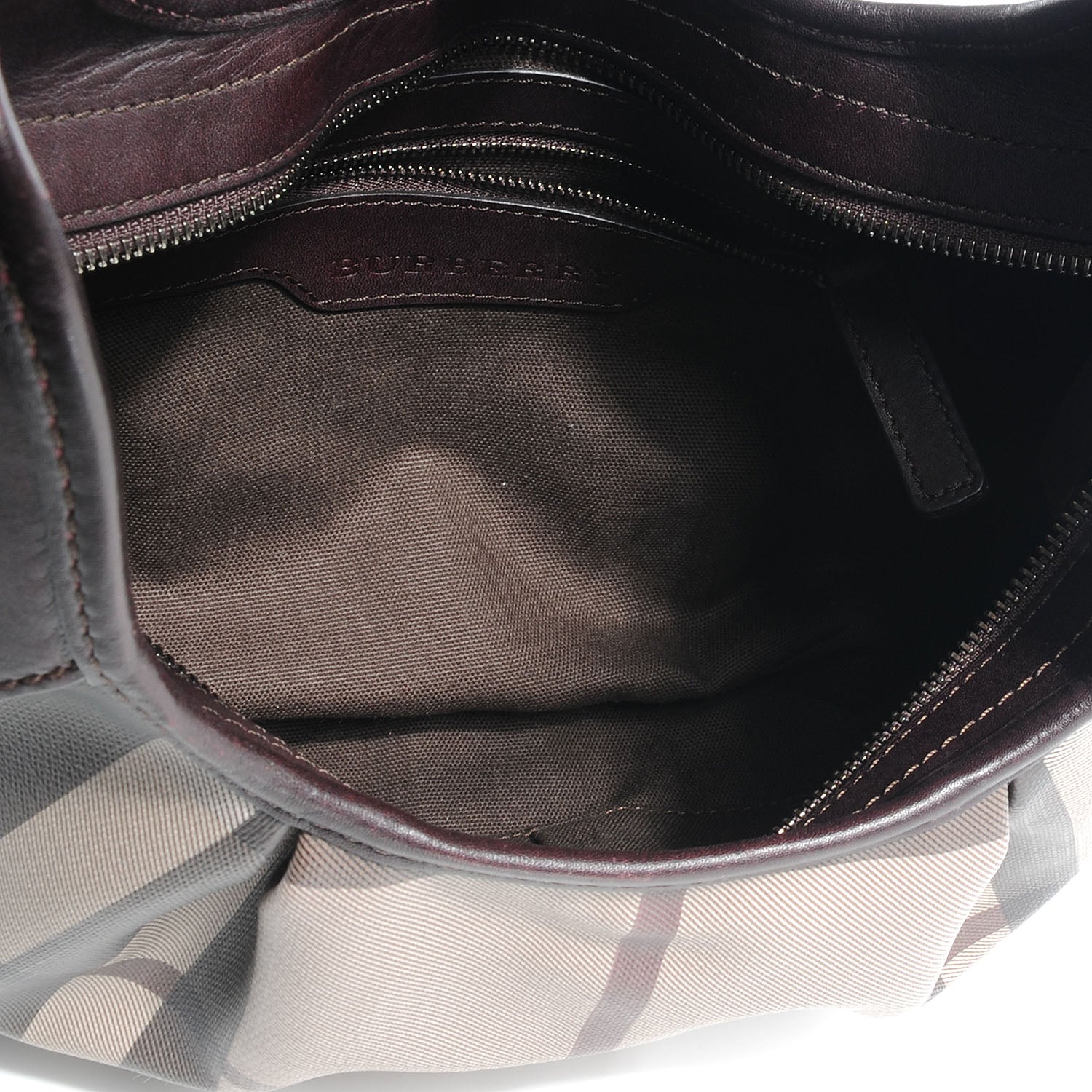 Burberry Smoked Check Brooklyn Hobo Trench Plum 5 of 10