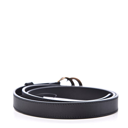 Gucci Calfskin Pearl Double G 20mm Belt 95 38 Black Cream 3 of 6