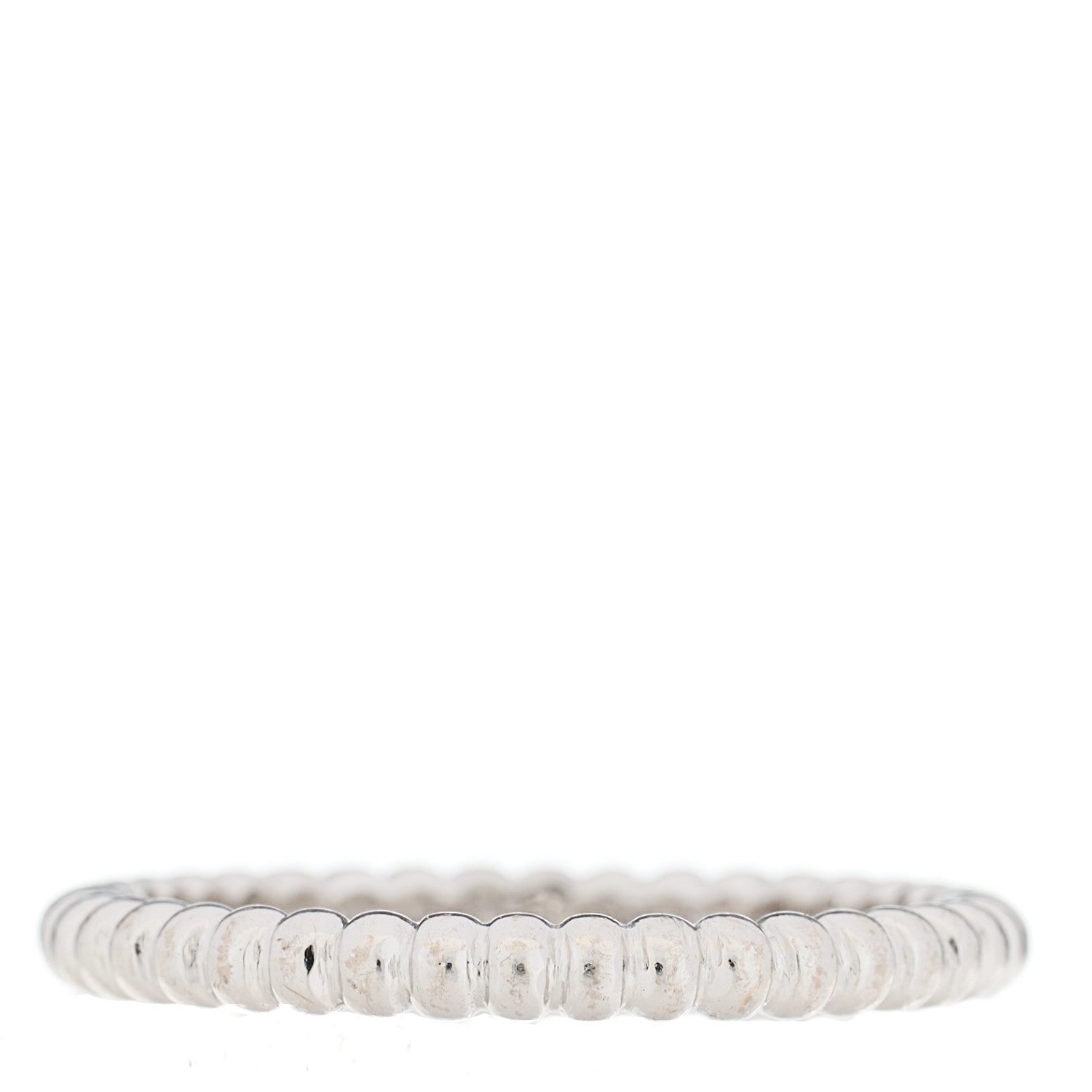 Van Cleef & Arpels 18K White Gold Small Perlee Ring 56 7.5 1 of 5