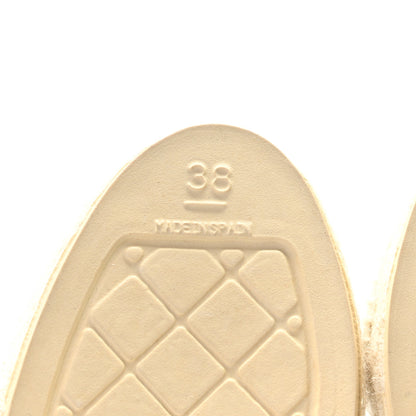 Chanel Tweed Calfskin CC Espadrilles 39 White 38 White 8 of 14
