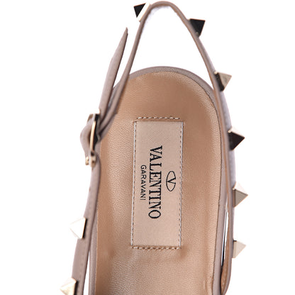 Valentino Garavani Nappa Rockstud Slingback Flats 39 Black Poudre 7 of 11