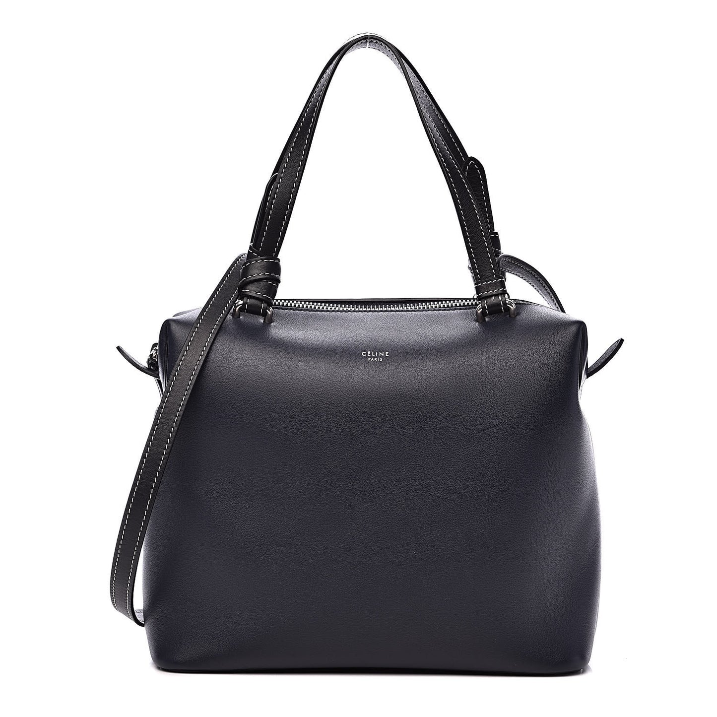 Lambskin Small Soft Cube Satchel Navy