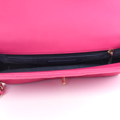 Chanel Lambskin Quilted Resin Bi-Color Chain Flap Bag Pink 5 of 13