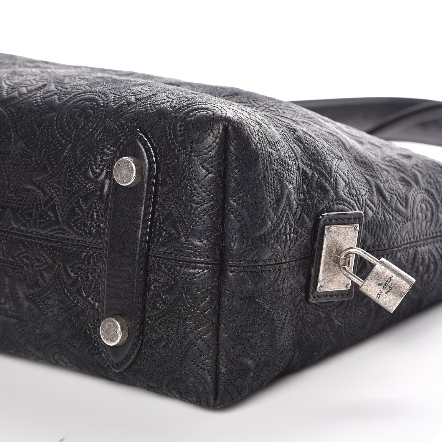 Louis Vuitton Monogram Lambskin Antheia Hobo PM Black 6 of 10