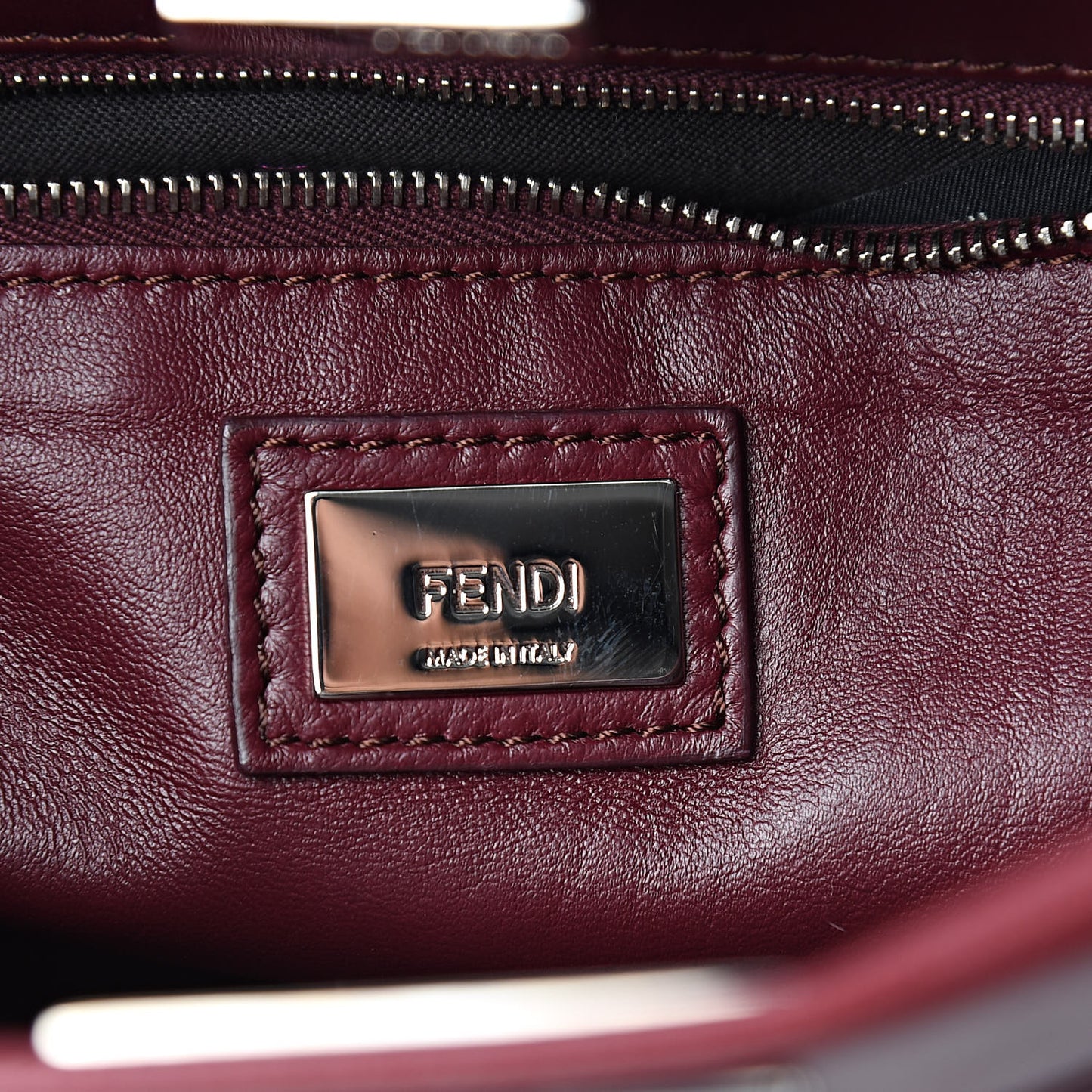 Nappa Mini Peekaboo Iconic Satchel Bordeaux