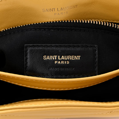 Saint Laurent Calfskin Y Quilted Monogram Toy Loulou Crossbody Bag Sunflower 6 of 11