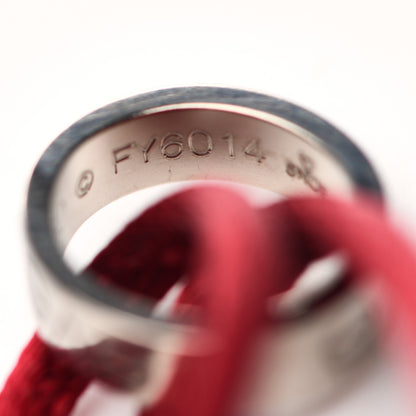 Cartier 18K White Gold Charity LOVE Adjustable Cord Bracelet Red 6 of 7
